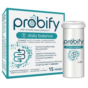 probify daily balance fermenti lattici probiotici 15 capsule